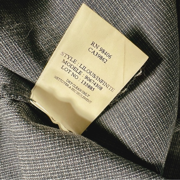 Theory Vintage ‘Lilous/Infinite’ Gray Micro Striped Pocketed Pencil Skirt Size 4 - Picture 7 of 14